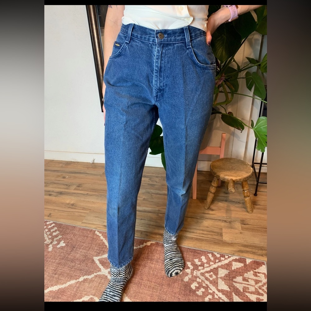 Vintage bonjour jeans straight leg front pleat